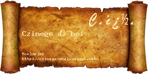 Czinege Ábel névjegykártya