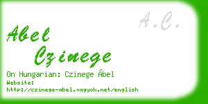 abel czinege business card